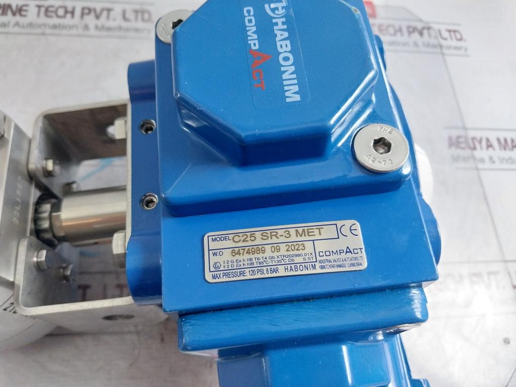 Habonim C25 Sr-3 Met Pneumatic Actuator Compact Valve 120Psi 8Bar 414 Bar -26°C