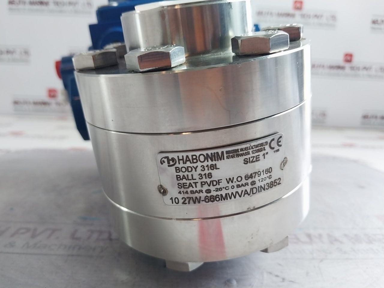 Habonim C25 Sr-3 Met Pneumatic Actuator Compact Valve 120Psi 8Bar 414 Bar -26°C