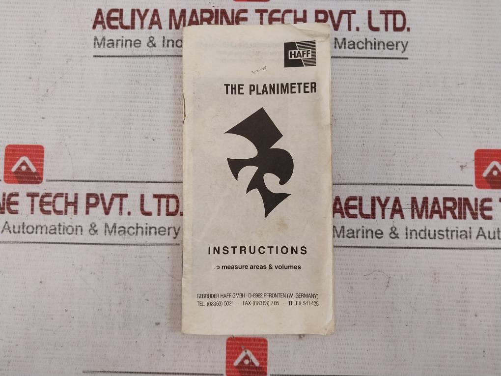 Haff Digital Radial Planimeter Set 121229 400 Cws 0-10