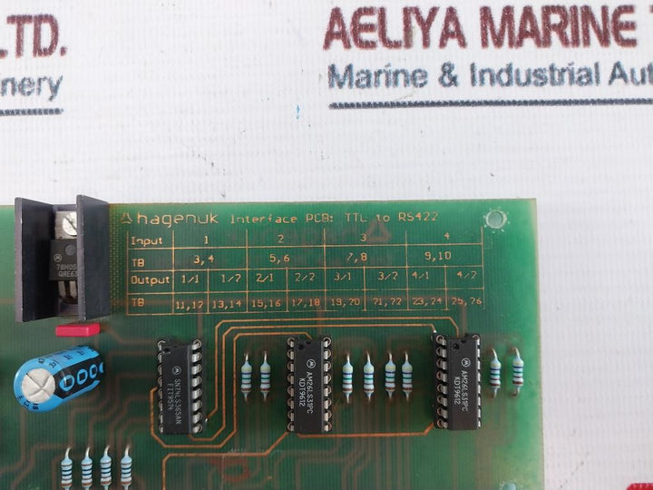 Hagenuk Interface TTL TO RS422 Printed Circuit Board