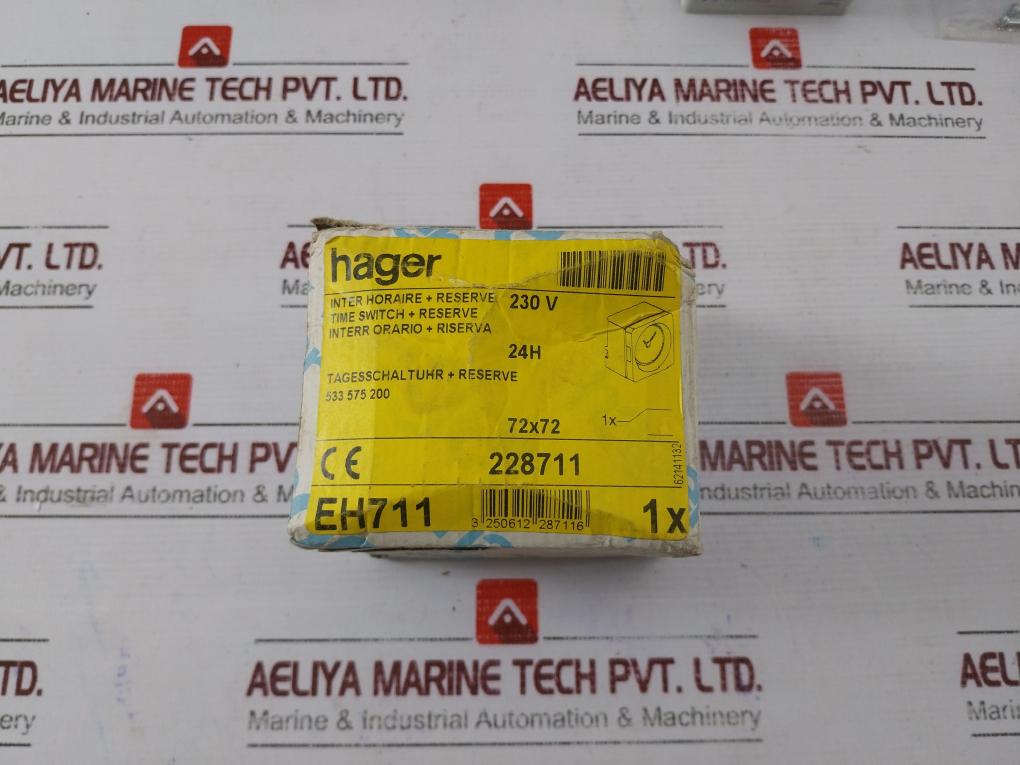 Hager EH 711 Time Switch + Reserve 230V, 16A