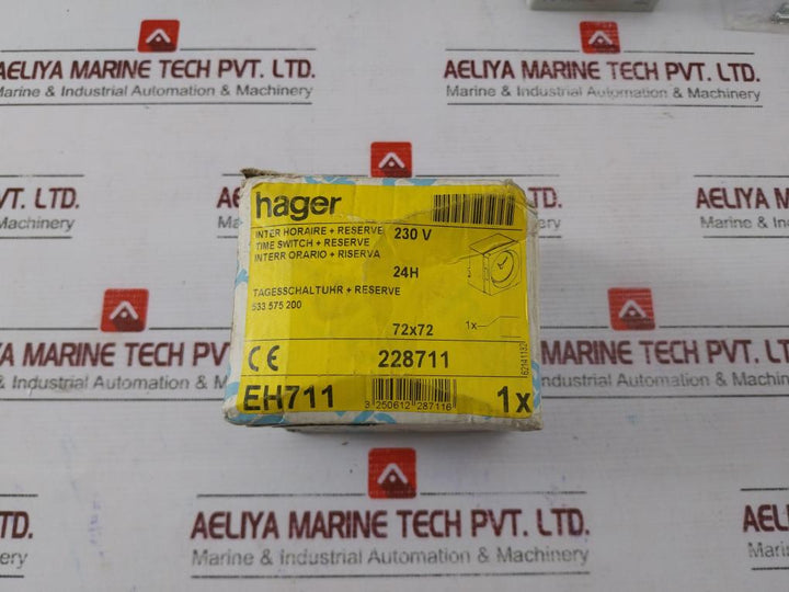 Hager EH 711 Time Switch + Reserve 230V, 16A
