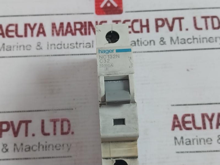 Hager Nc132N Single Pole Type C Miniature Circuit Breaker Mcb 50Hz