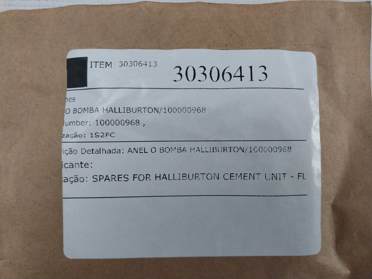 Halliburton 100000968 O-ring-240,30306413
