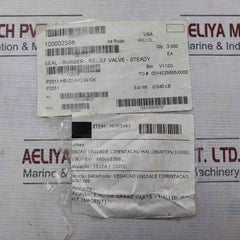 Halliburton 100002388 Seal Rubber Relief Valve Rev B
