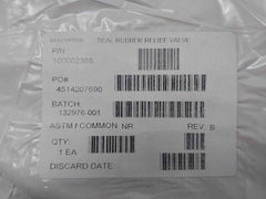 Halliburton 100002388 Seal Rubber Relief Valve Rev B