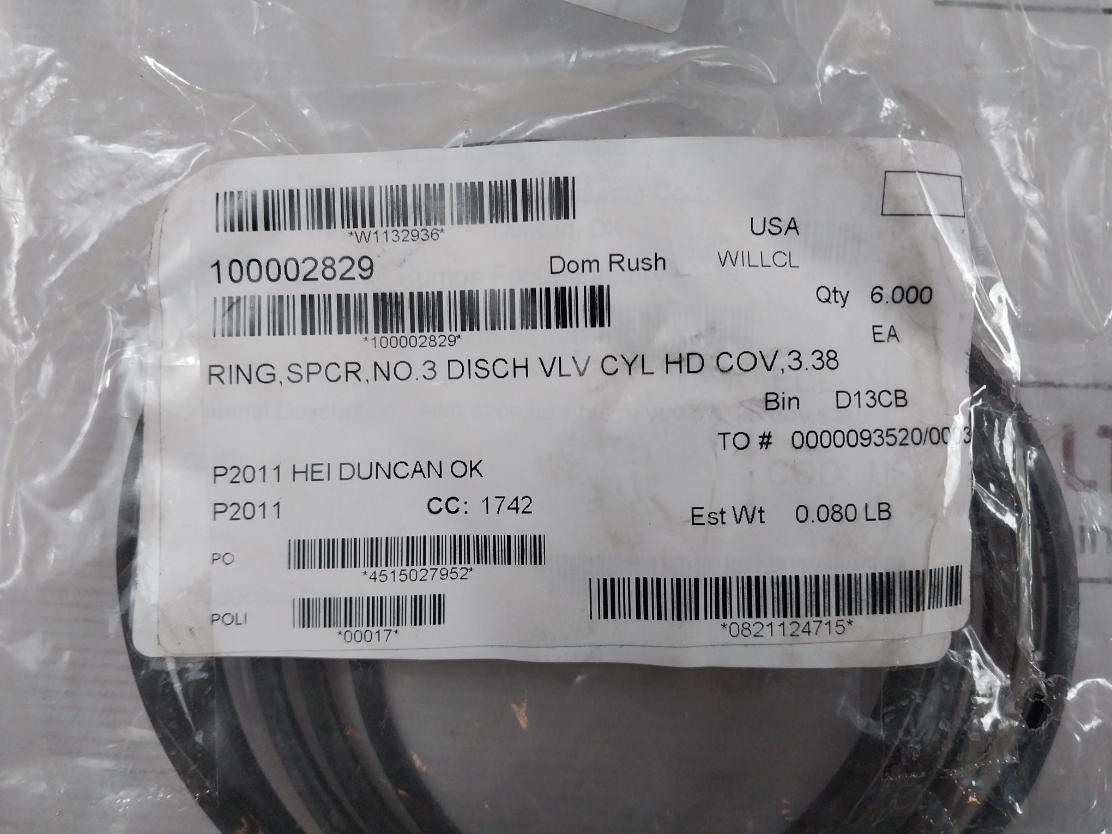 Halliburton 100002829 Anel Bomba Pump Ring