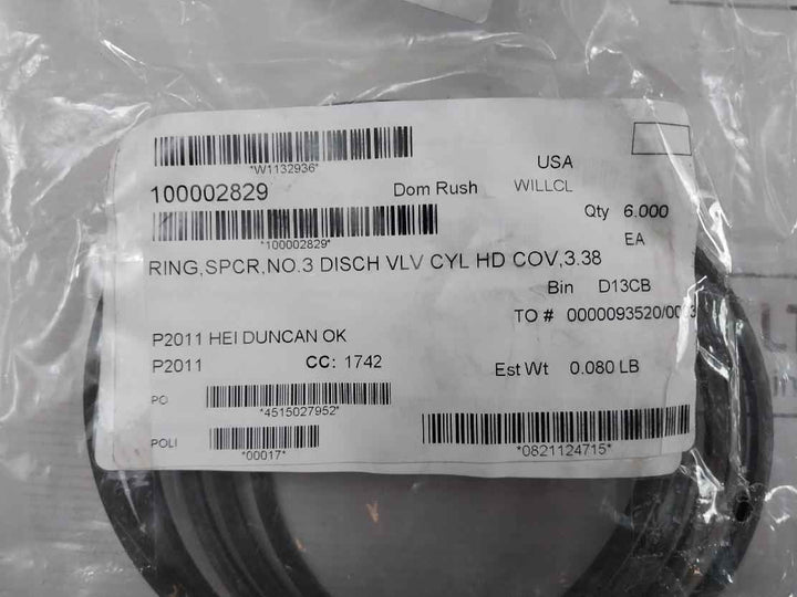 Halliburton 100002829 Anel Bomba Pump Ring