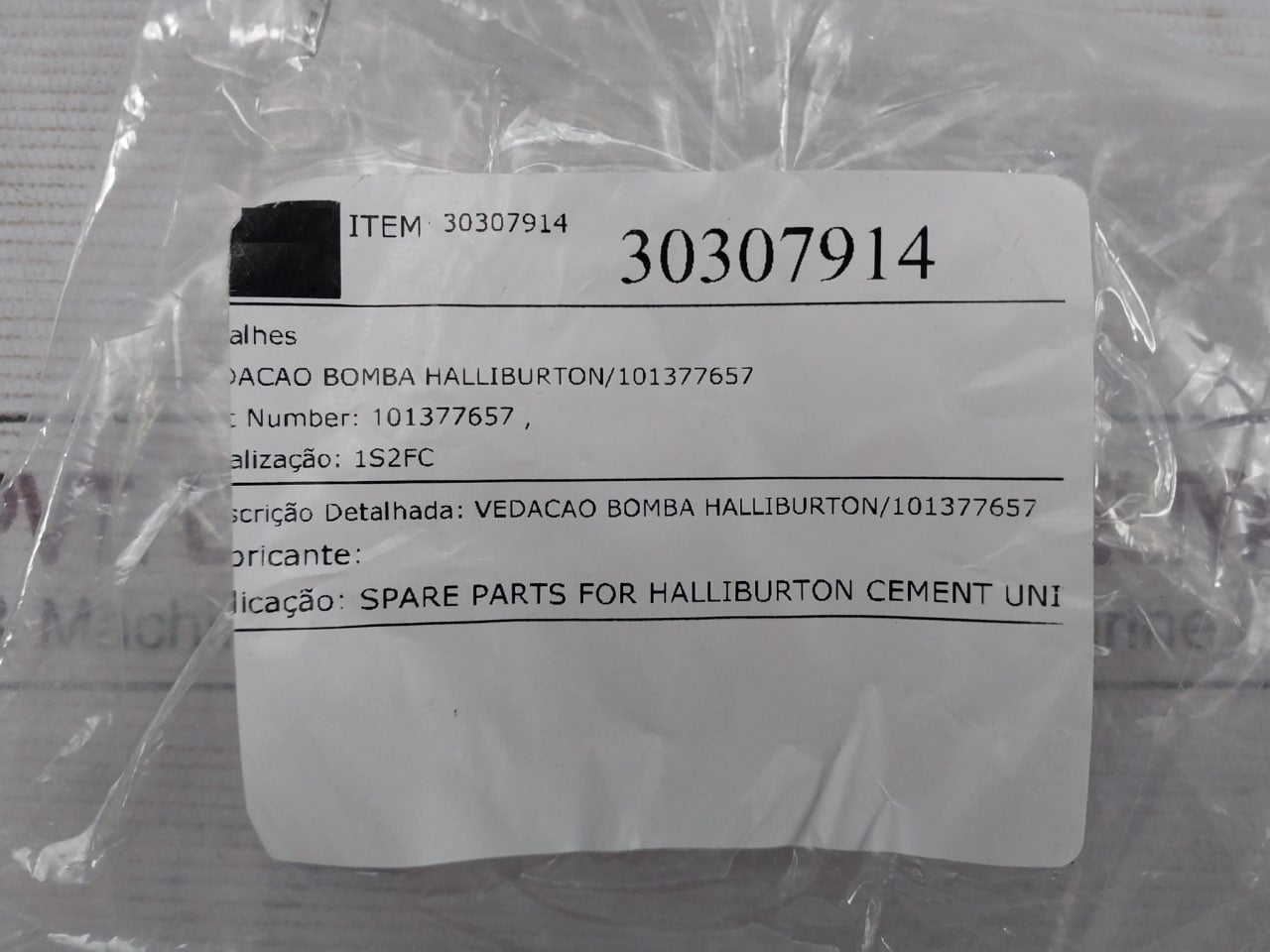 Halliburton 101377657 Pump Seal