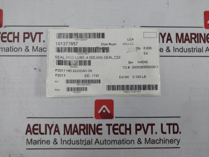 Halliburton 101377657 Pump Seal