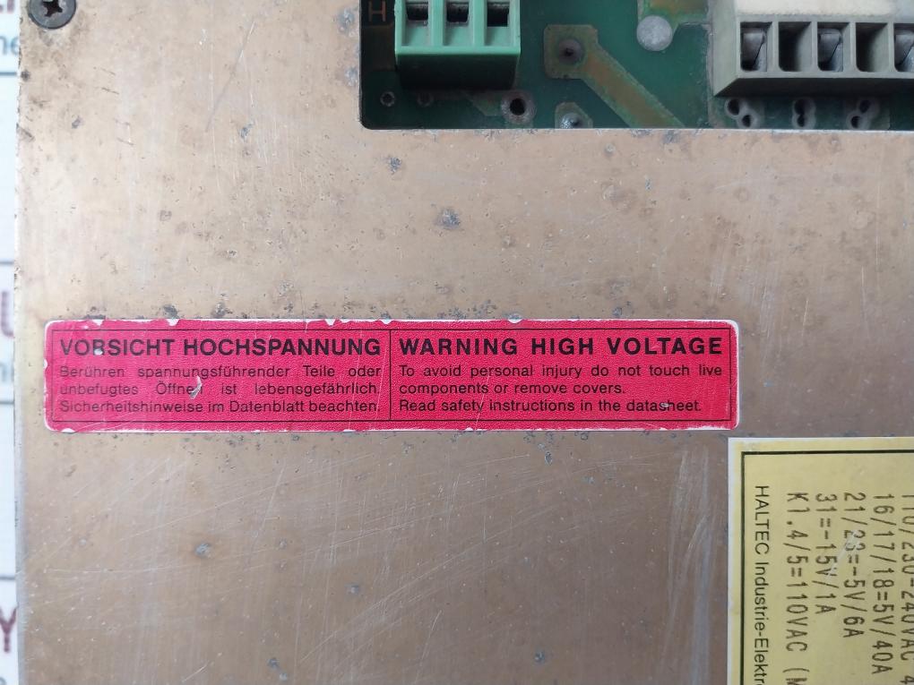 Haltec Efx 19-260-004 Power Supply 40A 110/230-240Vac 47-63Hz