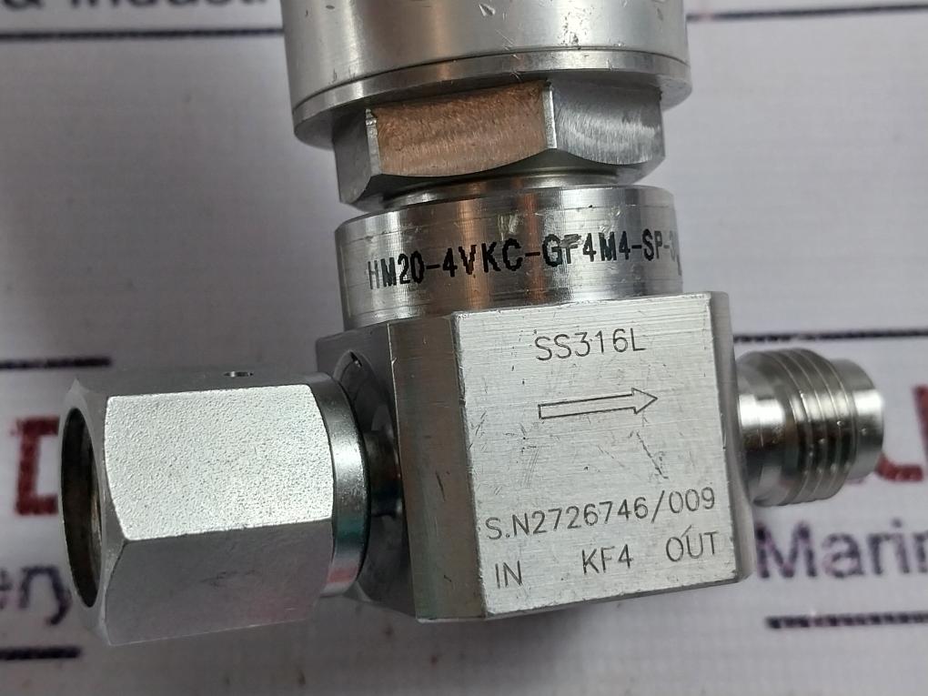 Ham-let Hm20-4Vkc-gf4 M4-sp-300 Psi Normally Closed Ucv