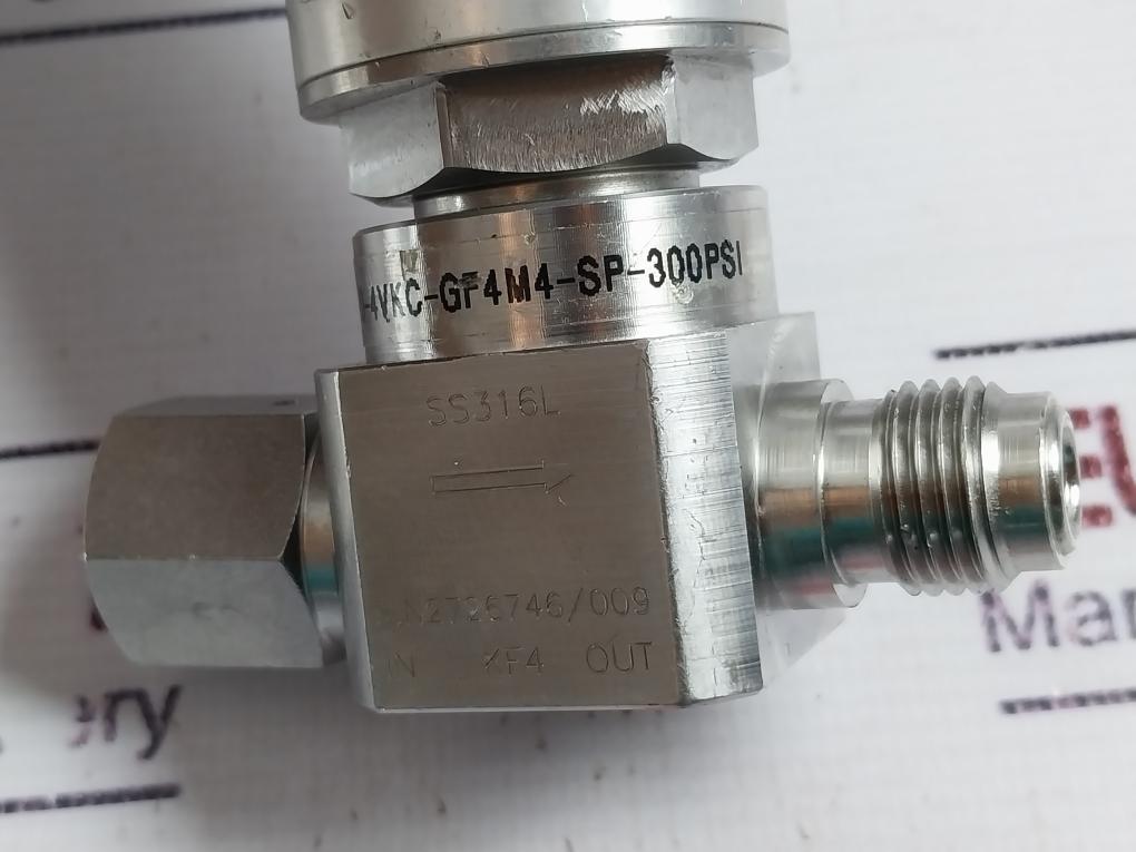 Ham-let Hm20-4Vkc-gf4 M4-sp-300 Psi Normally Closed Ucv