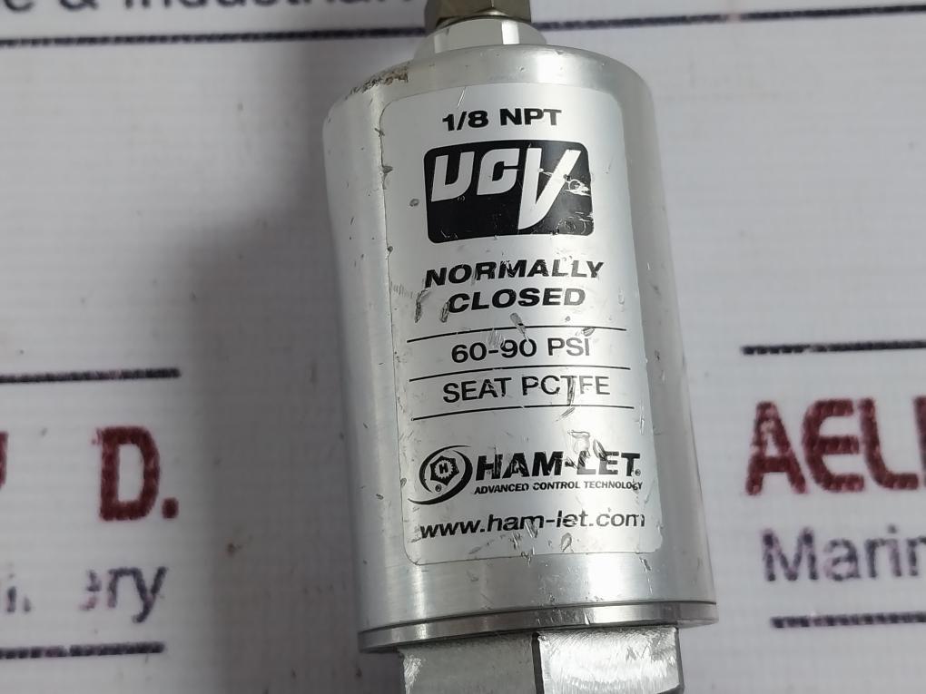 Ham-let Hm20-4Vkc-gf4 M4-sp-300 Psi Normally Closed Ucv