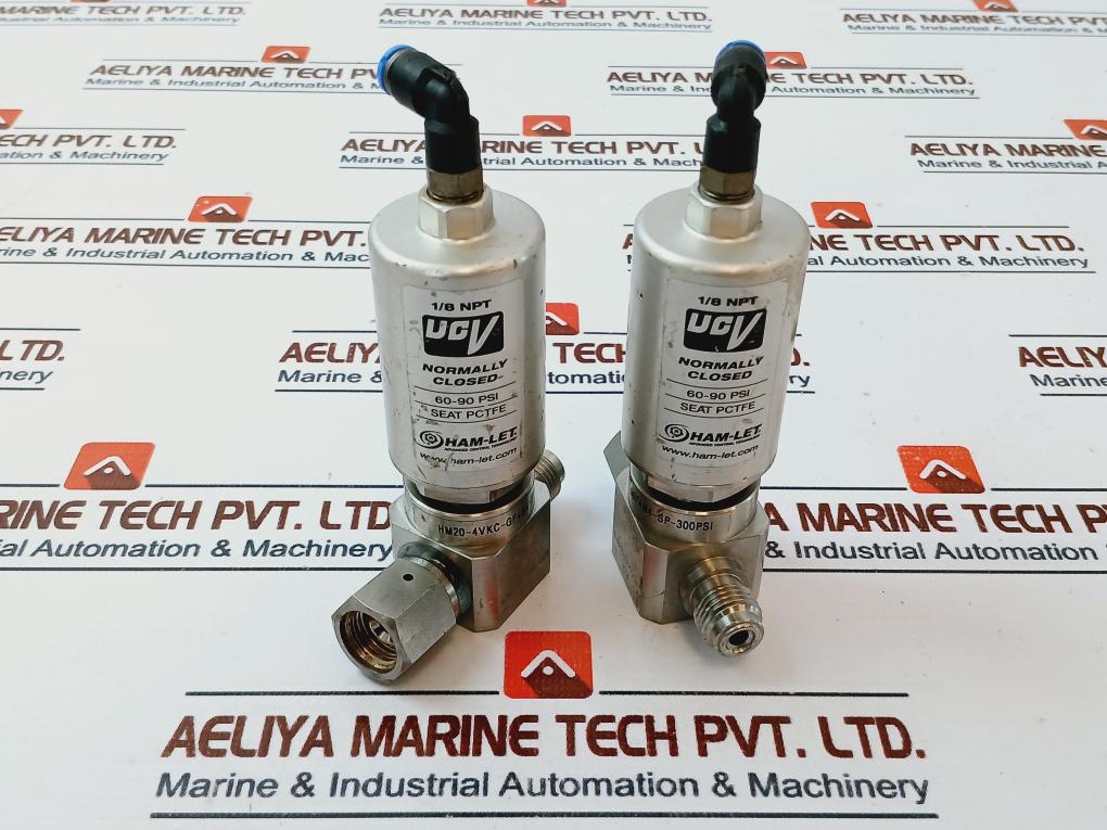 Ham-let Hm20-4Vkc-gf4M4-sp-300Psi Pneumatic Diaphragm Valve 60-90 Psi 1/8 Npt