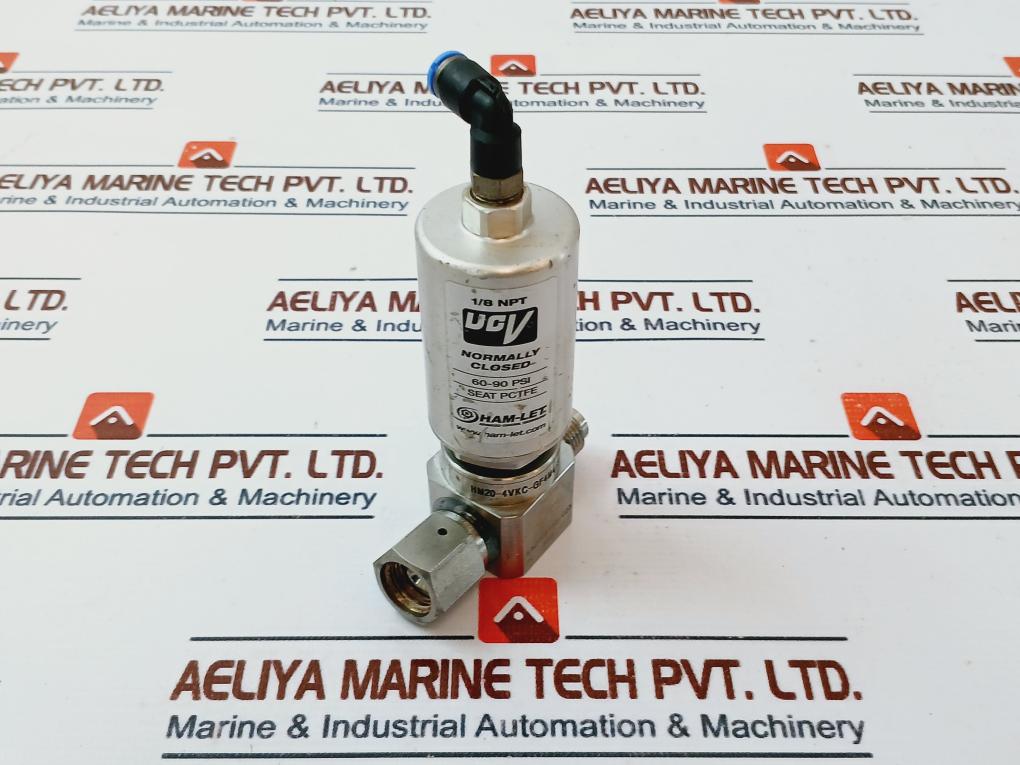 Ham-let Hm20-4Vkc-gf4M4-sp-300Psi Pneumatic Diaphragm Valve 60-90 Psi 1/8 Npt