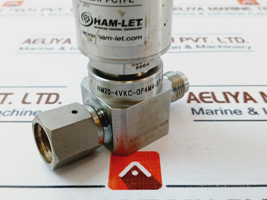 Ham-let Hm20-4Vkc-gf4M4-sp-300Psi Pneumatic Diaphragm Valve 60-90 Psi 1/8 Npt