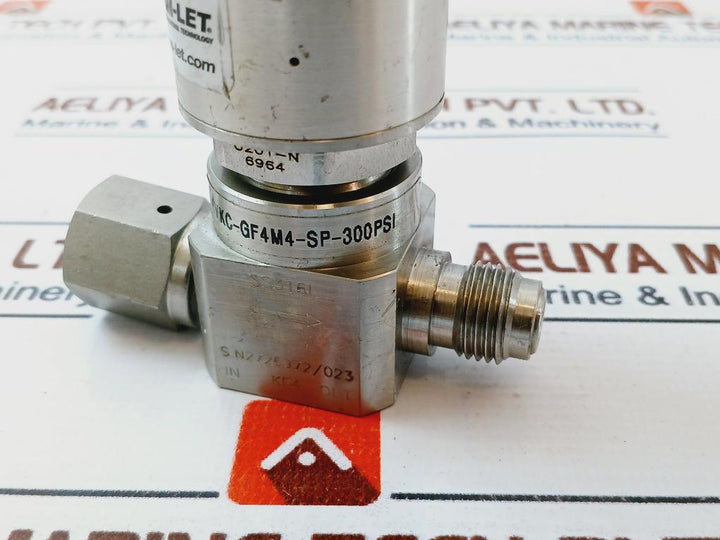 Ham-let Hm20-4Vkc-gf4M4-sp-300Psi Pneumatic Diaphragm Valve 60-90 Psi 1/8 Npt
