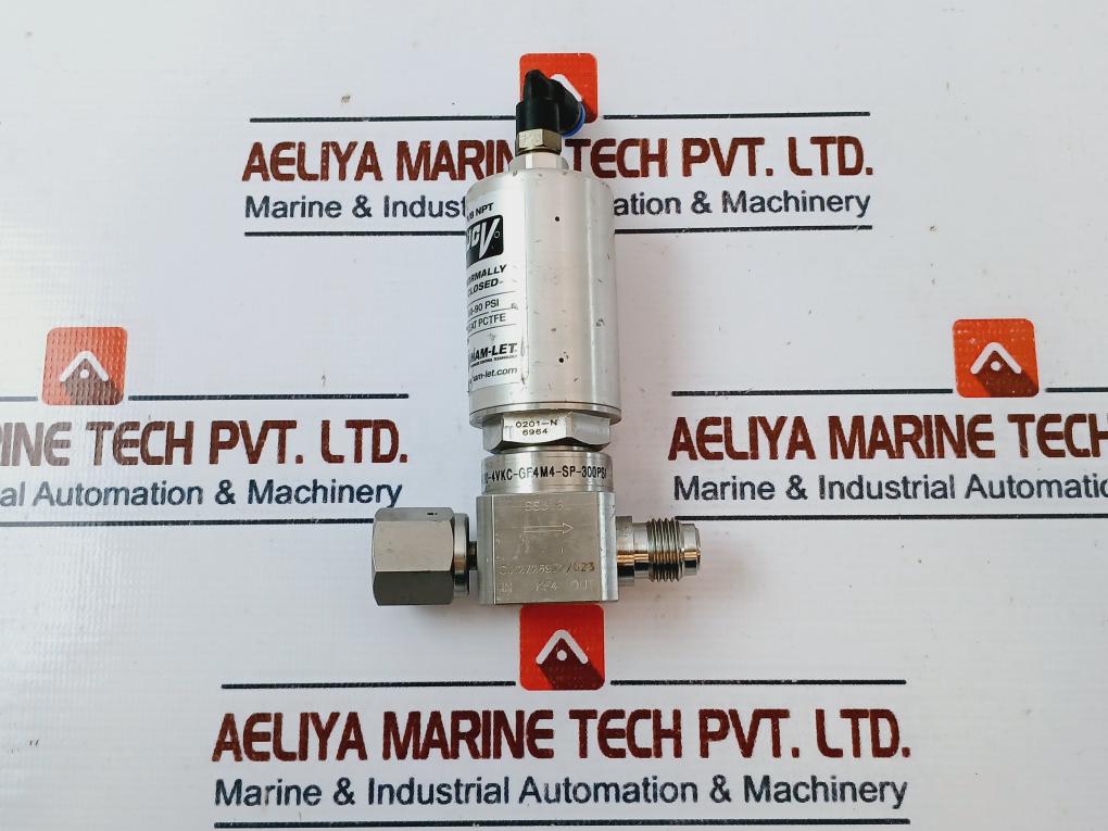 Ham-let Hm20-4Vkc-gf4M4-sp-300Psi Pneumatic Diaphragm Valve 60-90 Psi 1/8 Npt