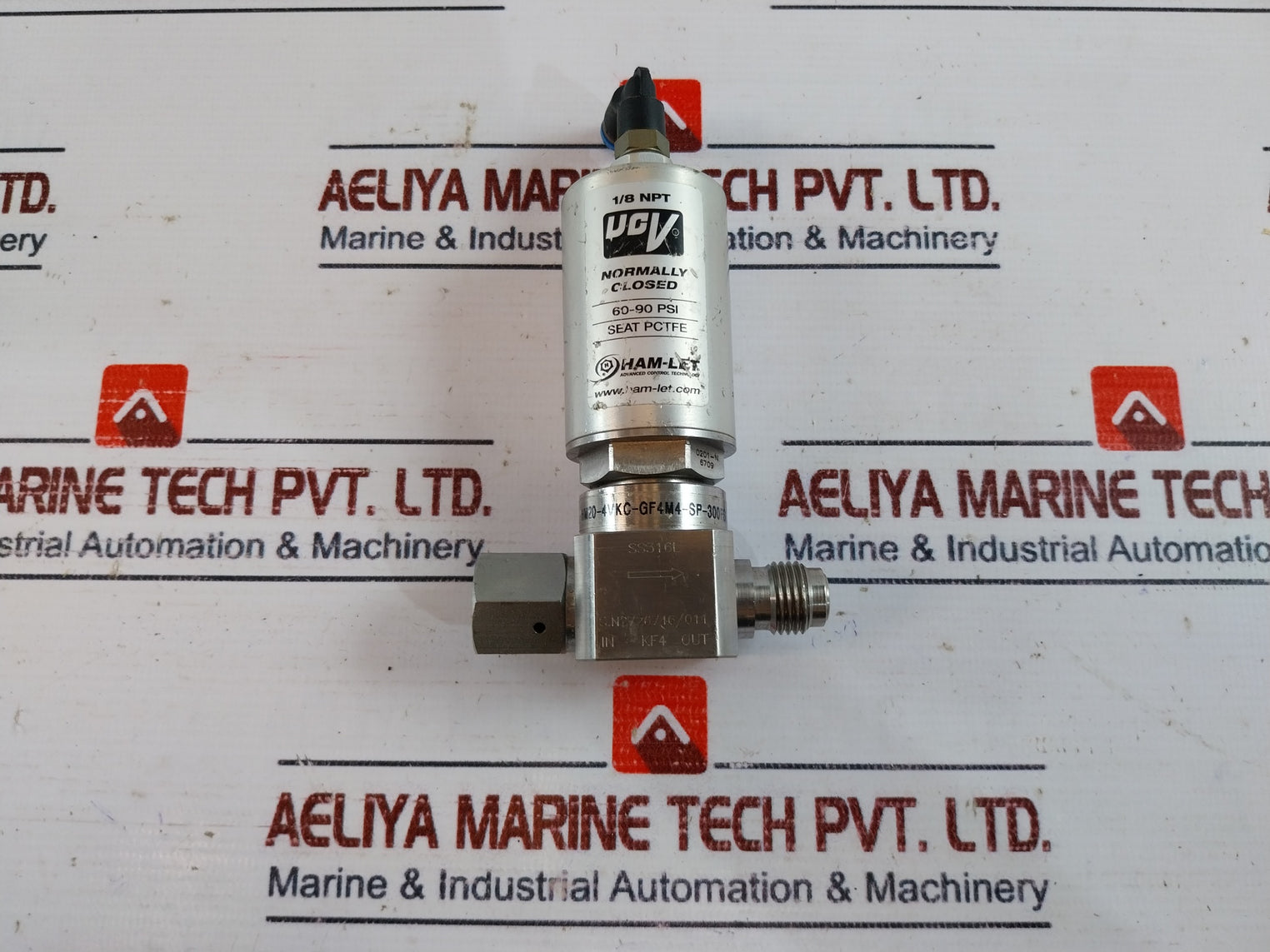 Ham-let Hm20-4Vkc-gf4M4-sp-300Psi Pneumatic Diaphragm Valve 1/8 Npt 60-90Psi