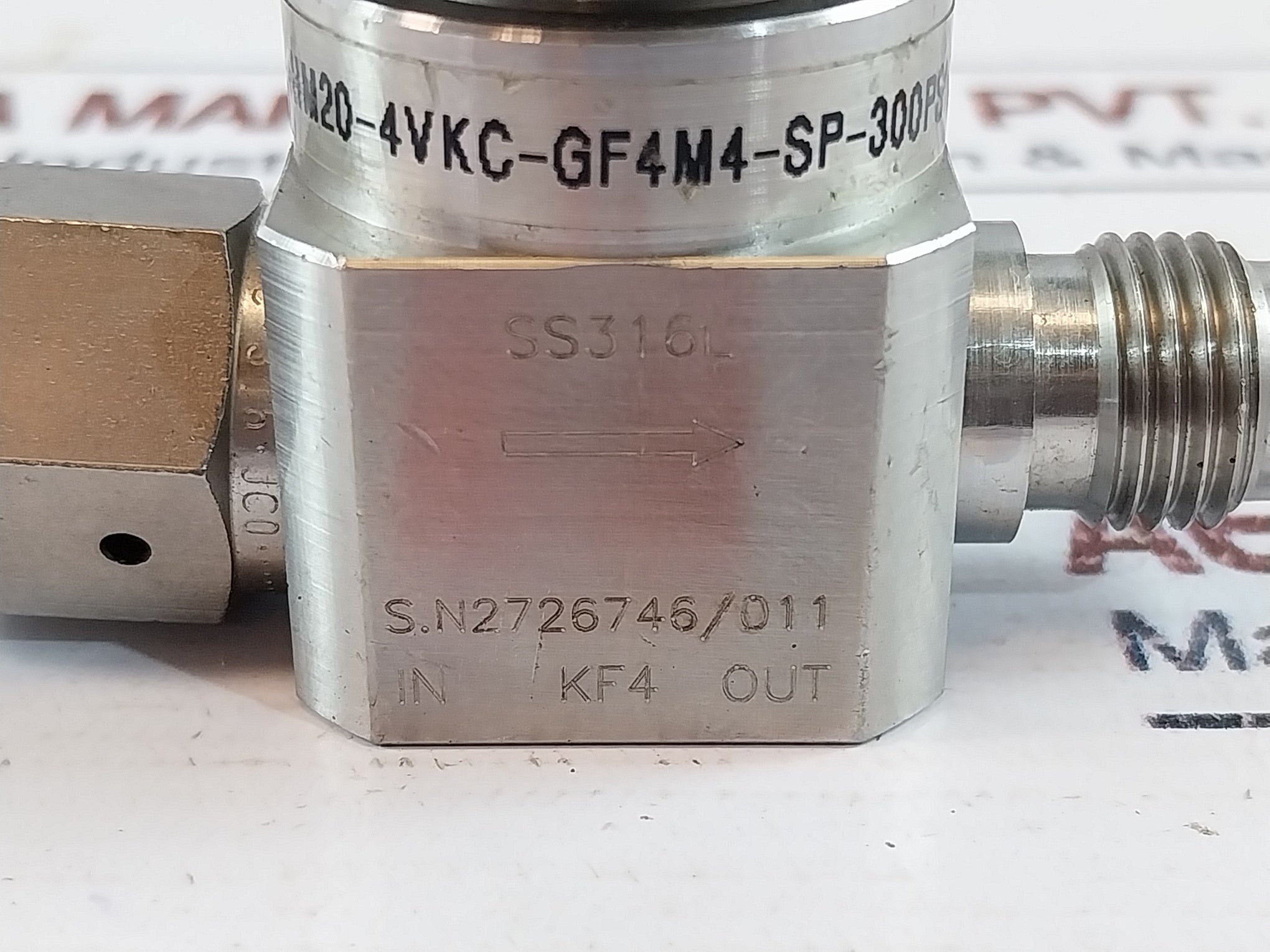 Ham-let Hm20-4Vkc-gf4M4-sp-300Psi Pneumatic Diaphragm Valve 1/8 Npt 60-90Psi