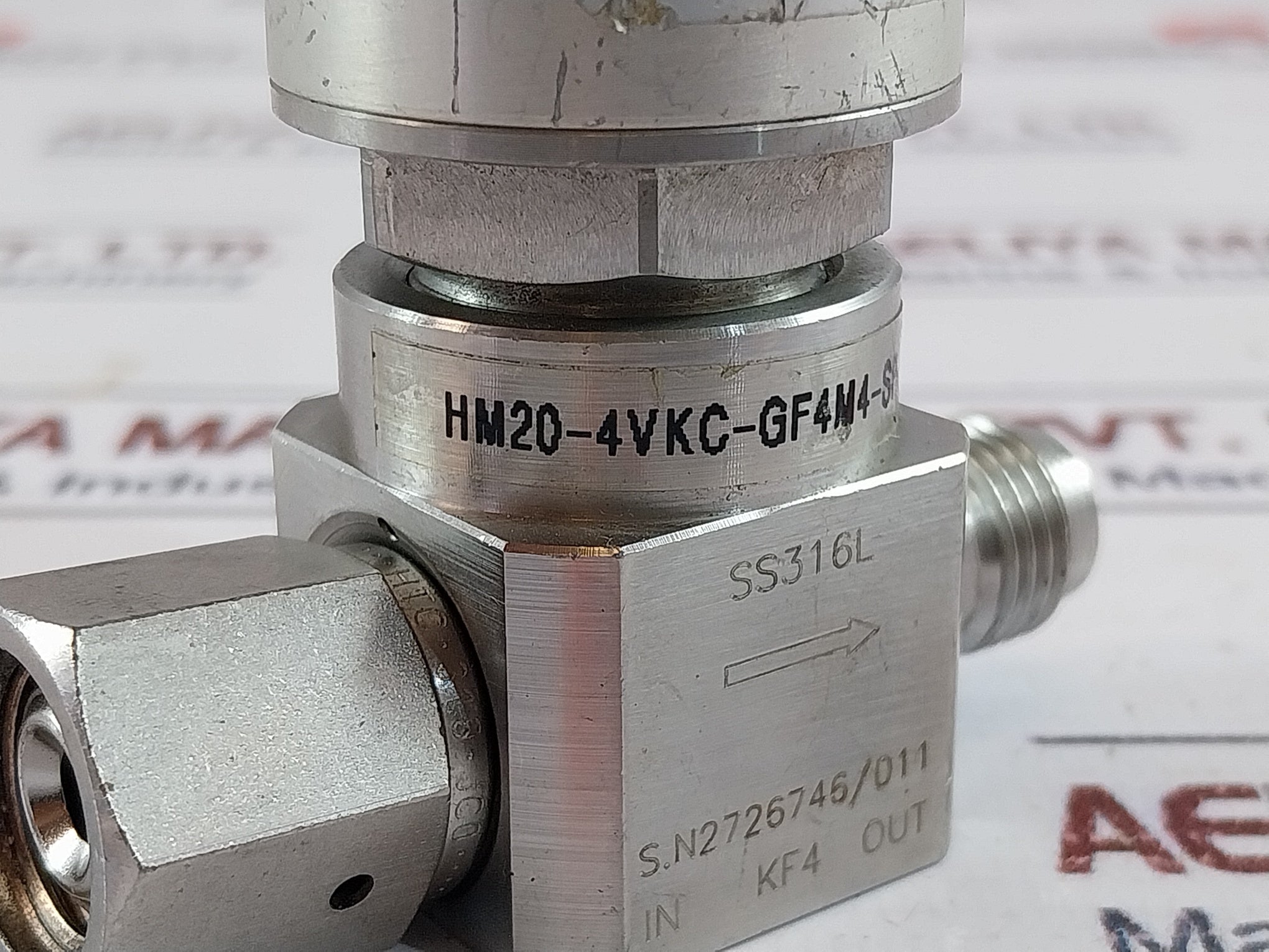 Ham-let Hm20-4Vkc-gf4M4-sp-300Psi Pneumatic Diaphragm Valve 1/8 Npt 60-90Psi