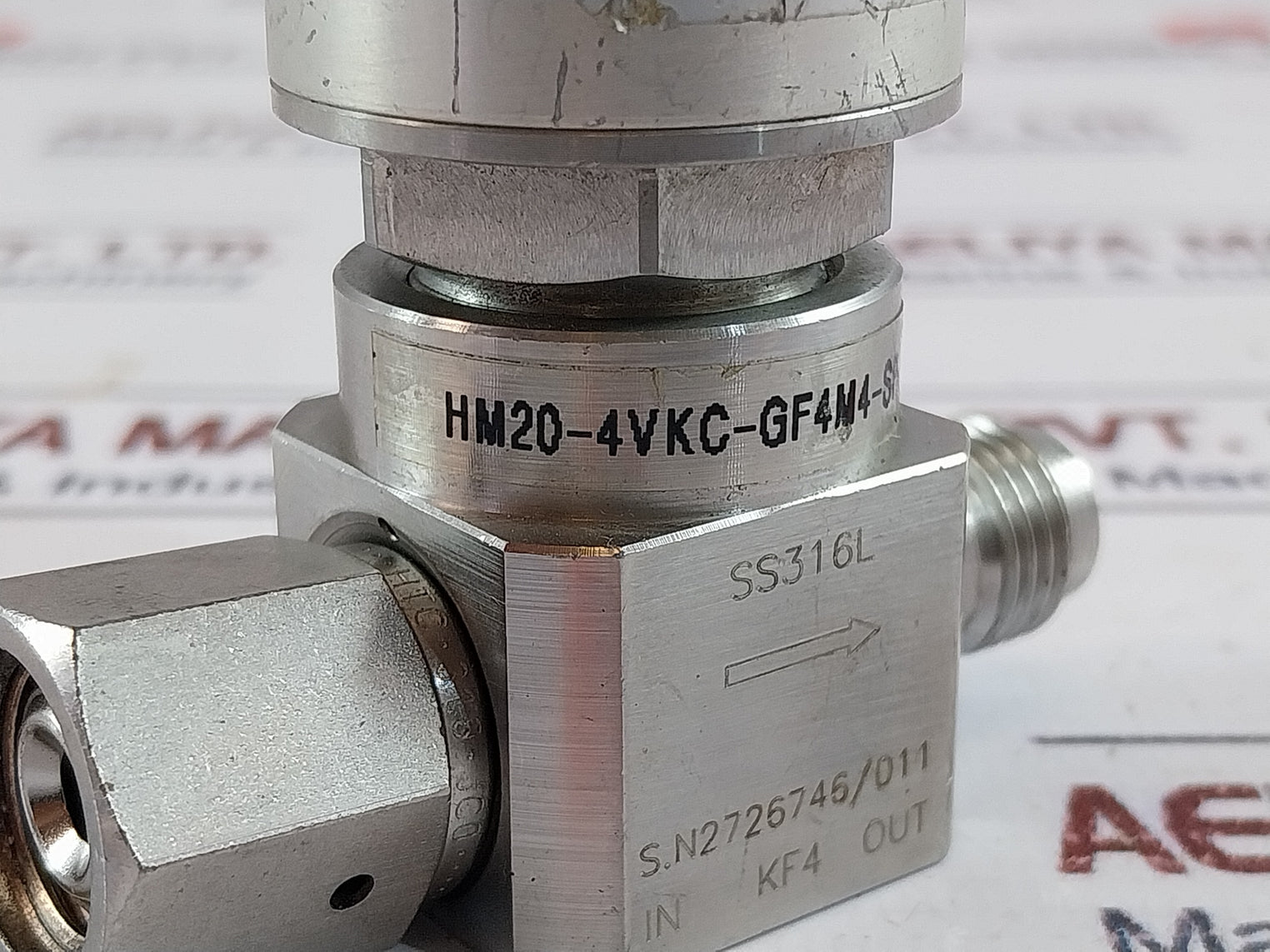 Ham-let Hm20-4Vkc-gf4M4-sp-300Psi Pneumatic Diaphragm Valve 1/8 Npt 60-90Psi