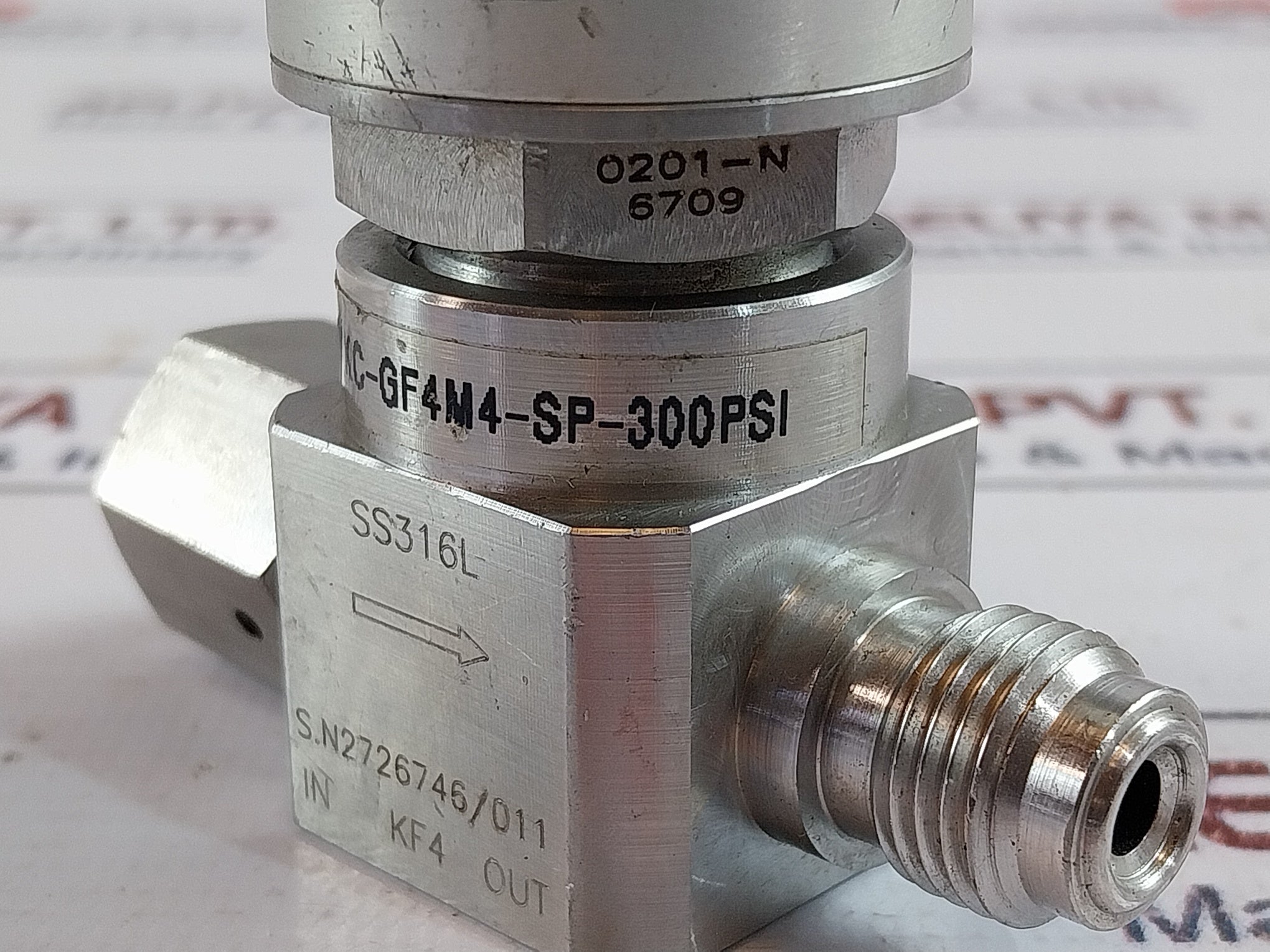 Ham-let Hm20-4Vkc-gf4M4-sp-300Psi Pneumatic Diaphragm Valve 1/8 Npt 60-90Psi