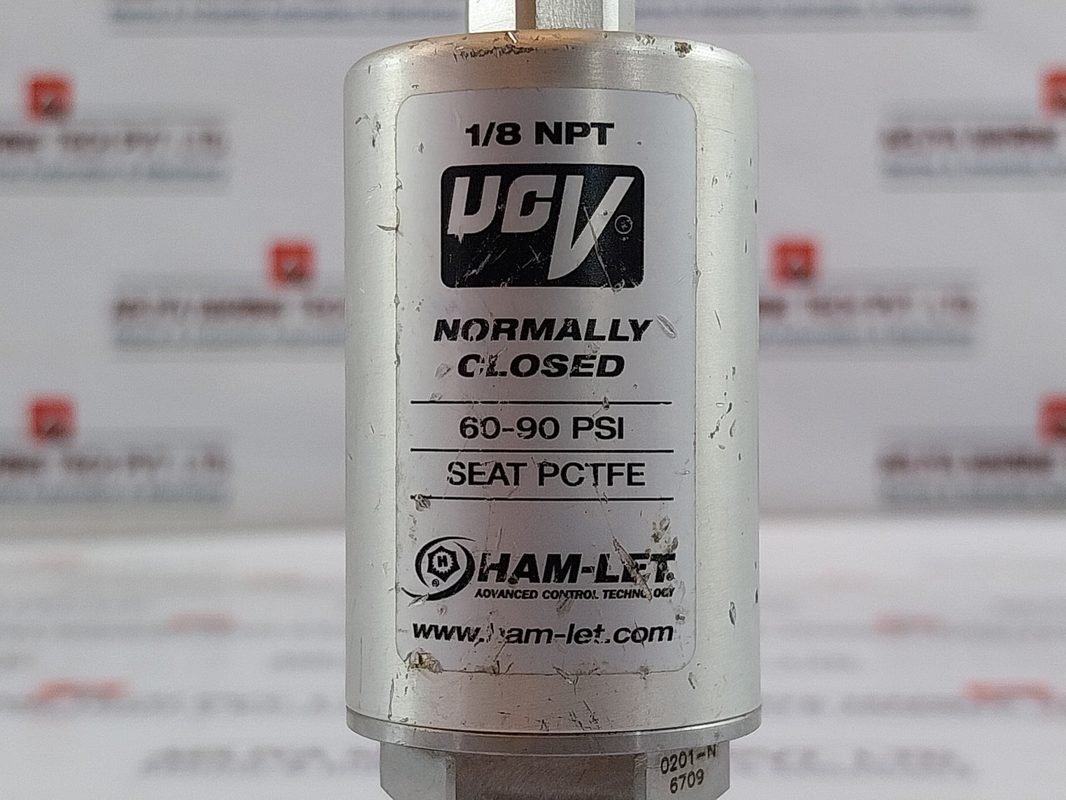 Ham-let Hm20-4Vkc-gf4M4-sp-300Psi Pneumatic Diaphragm Valve 1/8 Npt 60-90Psi