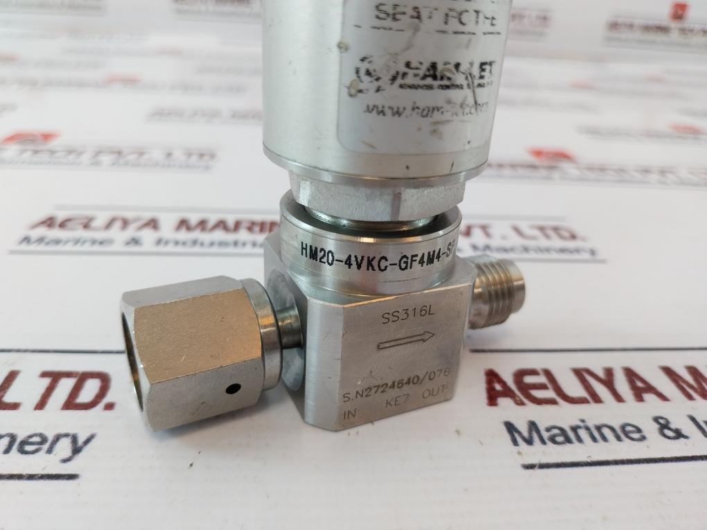 Ham-let Hm20-4Vkc-gf4M4-sp-300Psi Pneumatic Diaphragm Valve 1/8 Npt 60-90Psi