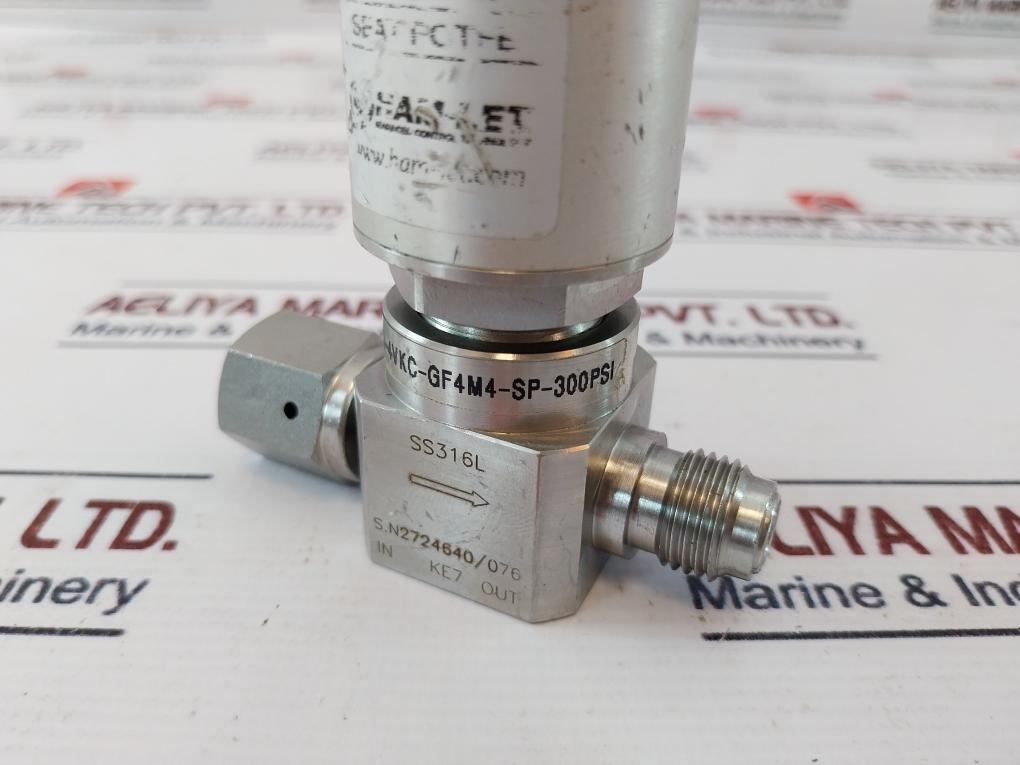 Ham-let Hm20-4Vkc-gf4M4-sp-300Psi Pneumatic Diaphragm Valve 1/8 Npt 60-90Psi