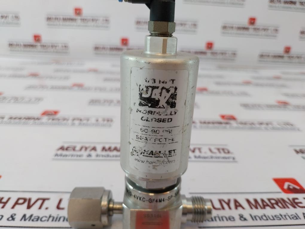 Ham-let Hm20-4Vkc-gf4M4-sp-300Psi Pneumatic Diaphragm Valve 1/8 Npt 60-90Psi