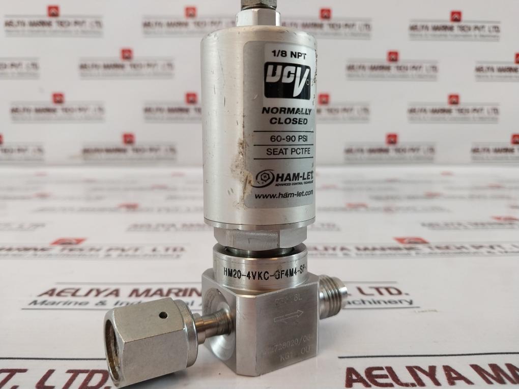 Ham-let Hm20-4Vkc-gf4M4-sp-300Psi Pneumatic Diaphragm Valve 1/8 Npt 60-90 Psi