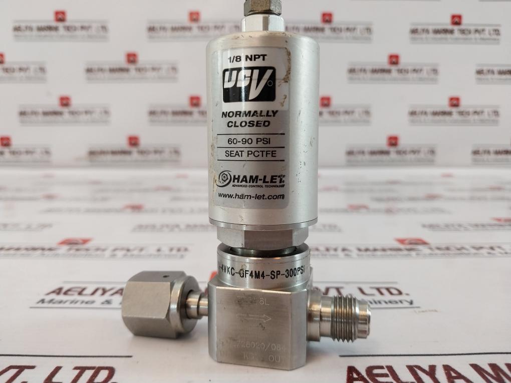 Ham-let Hm20-4Vkc-gf4M4-sp-300Psi Pneumatic Diaphragm Valve 1/8 Npt 60-90 Psi