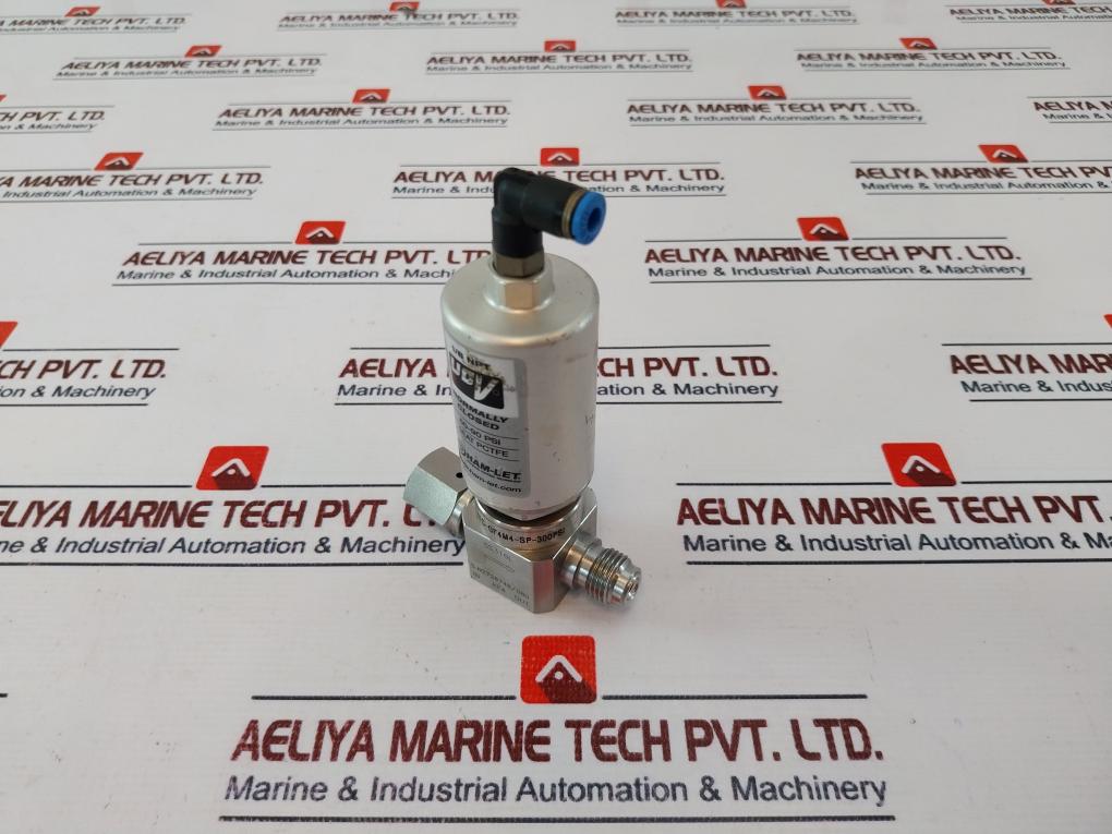 Ham-let Hm20-4Vkc-gf4M4-sp-300Psi Pneumatic Diaphragm Valve 60-90 Psi , 1/8 Npt