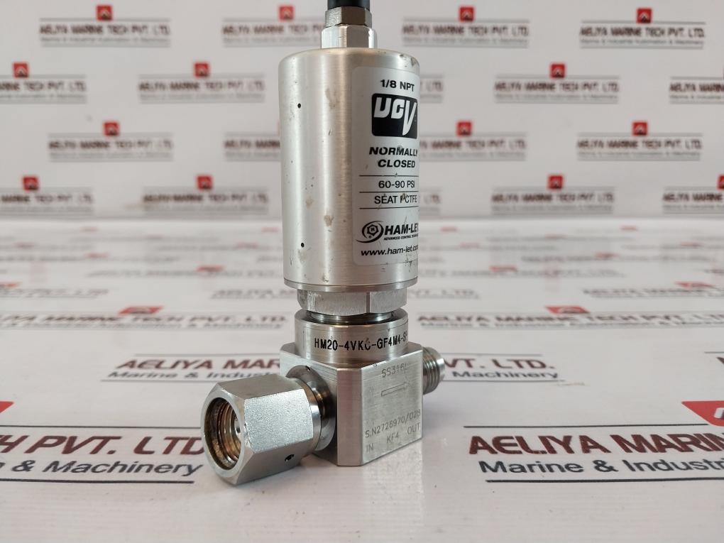 Ham-let Hm20-4Vkc-gf4M4-sp-300Psi Pneumatic Diaphragm Valve 60-90 Psi
