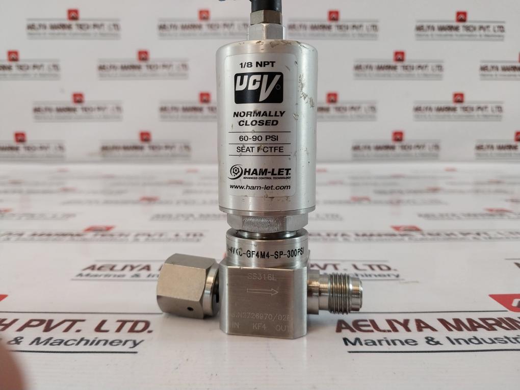 Ham-let Hm20-4Vkc-gf4M4-sp-300Psi Pneumatic Diaphragm Valve 60-90 Psi