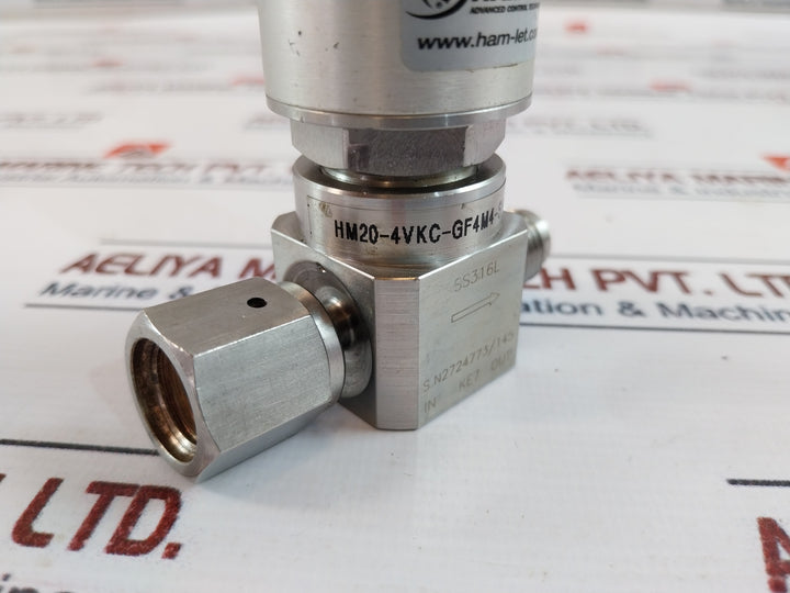 Ham-let Hm20-4Vkc-gf4M4-sp-300Psi Pneumatic Diaphragm Valve Ss316L 60-90 Psi Ss3