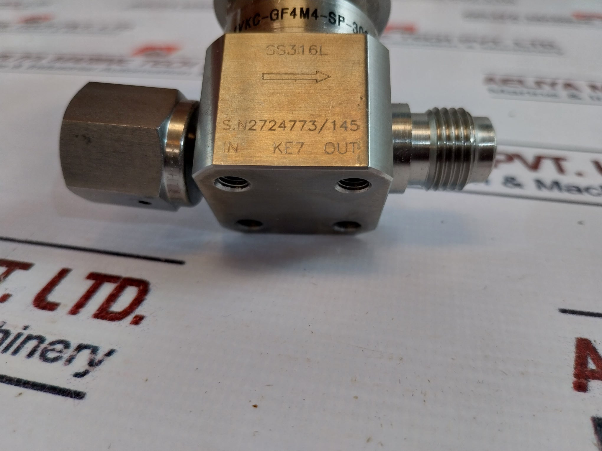 Ham-let Hm20-4Vkc-gf4M4-sp-300Psi Pneumatic Diaphragm Valve Ss316L 60-90 Psi Ss3