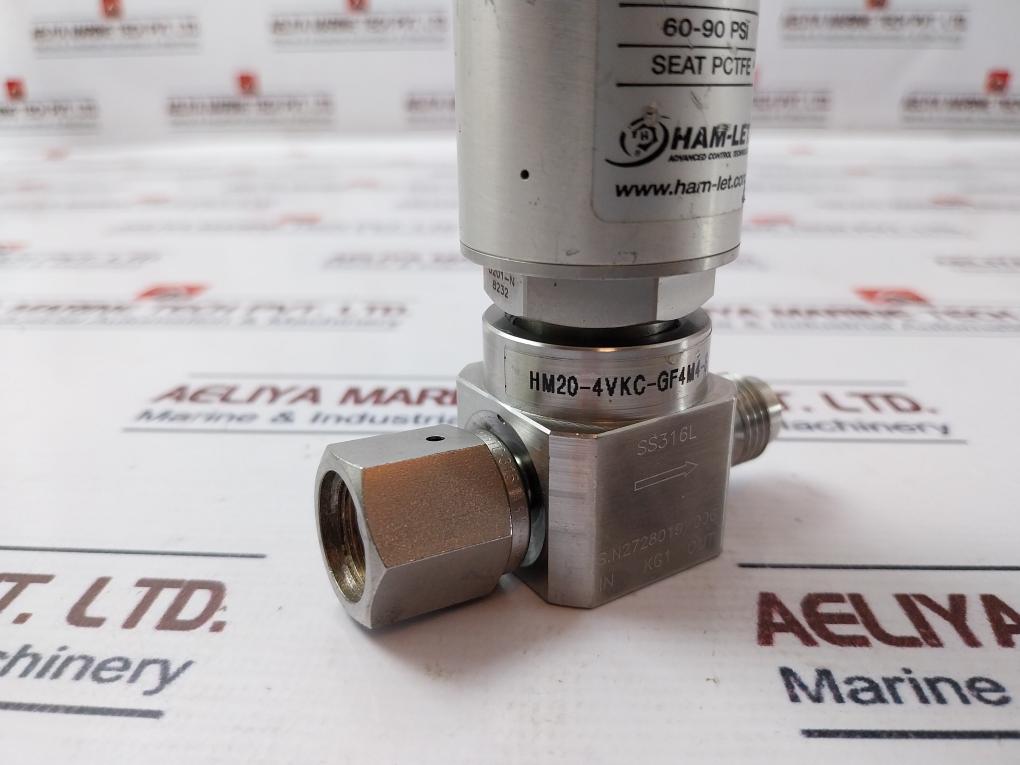Ham-let Hm20-4Vkc-gf4M4-sp-300Psi Pneumatic Diaphragm Valve Ucv 1/8Npt 60-90 Psi
