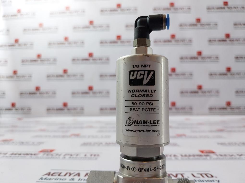 Ham-let Hm20-4Vkc-gf4M4-sp-300Psi Pneumatic Diaphragm Valve Ucv 1/8Npt 60-90 Psi