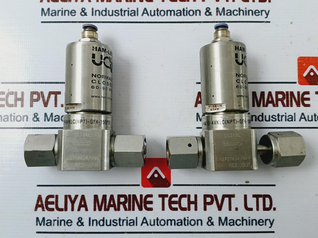 Ham-let Hm20-4Vklc(Npt)-gf4-150Psi Air Operated Valve Ss316L