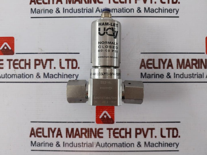 Ham-let Hm20-4Vklc(Npt)-gf4-150Psi Normally Closed Valve 60-90 Psi Ss316L
