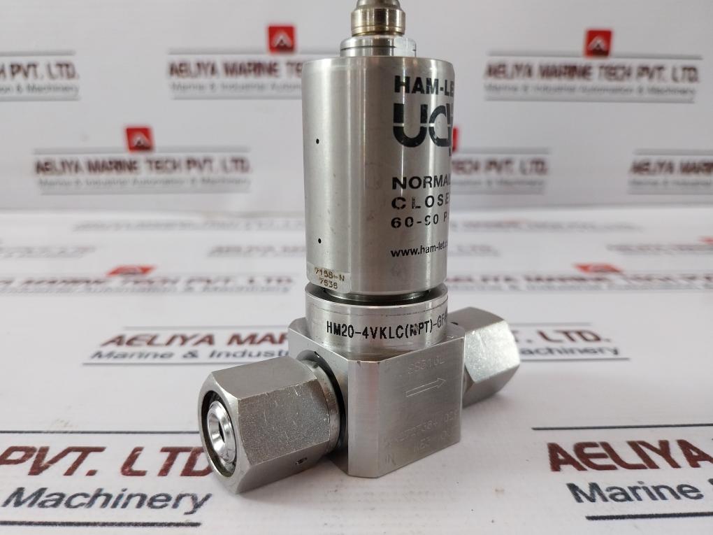 Ham-let Hm20-4Vklc(Npt)-gf4-150Psi Normally Closed Valve 60-90 Psi Ss316L
