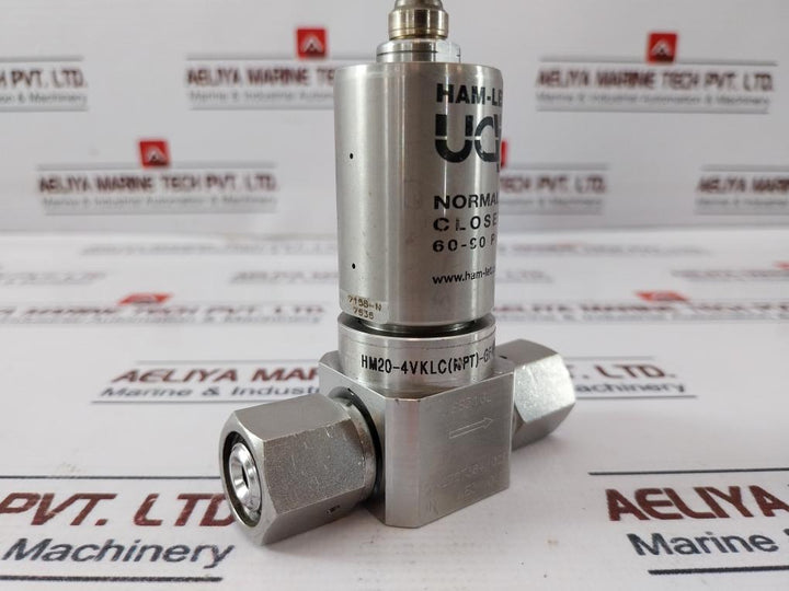 Ham-let Hm20-4Vklc(Npt)-gf4-150Psi Normally Closed Valve 60-90 Psi Ss316L