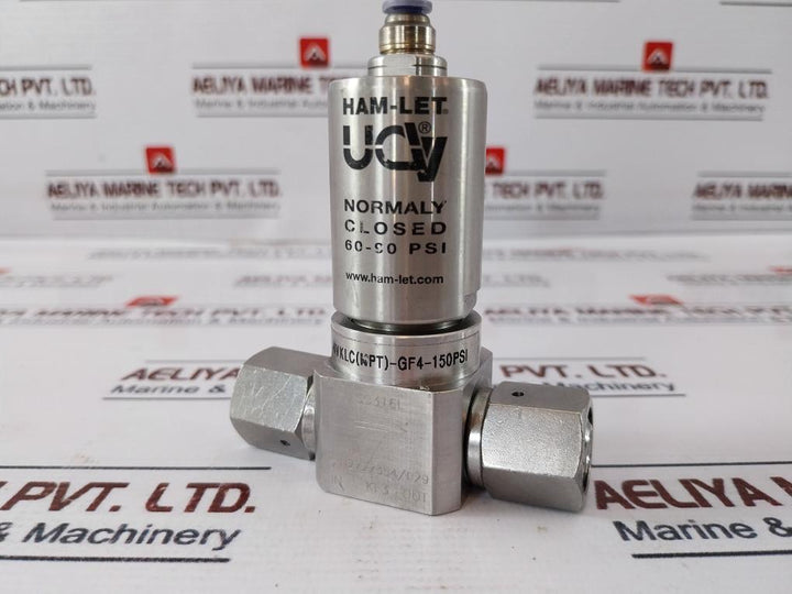 Ham-let Hm20-4Vklc(Npt)-gf4-150Psi Normally Closed Valve 60-90 Psi Ss316L