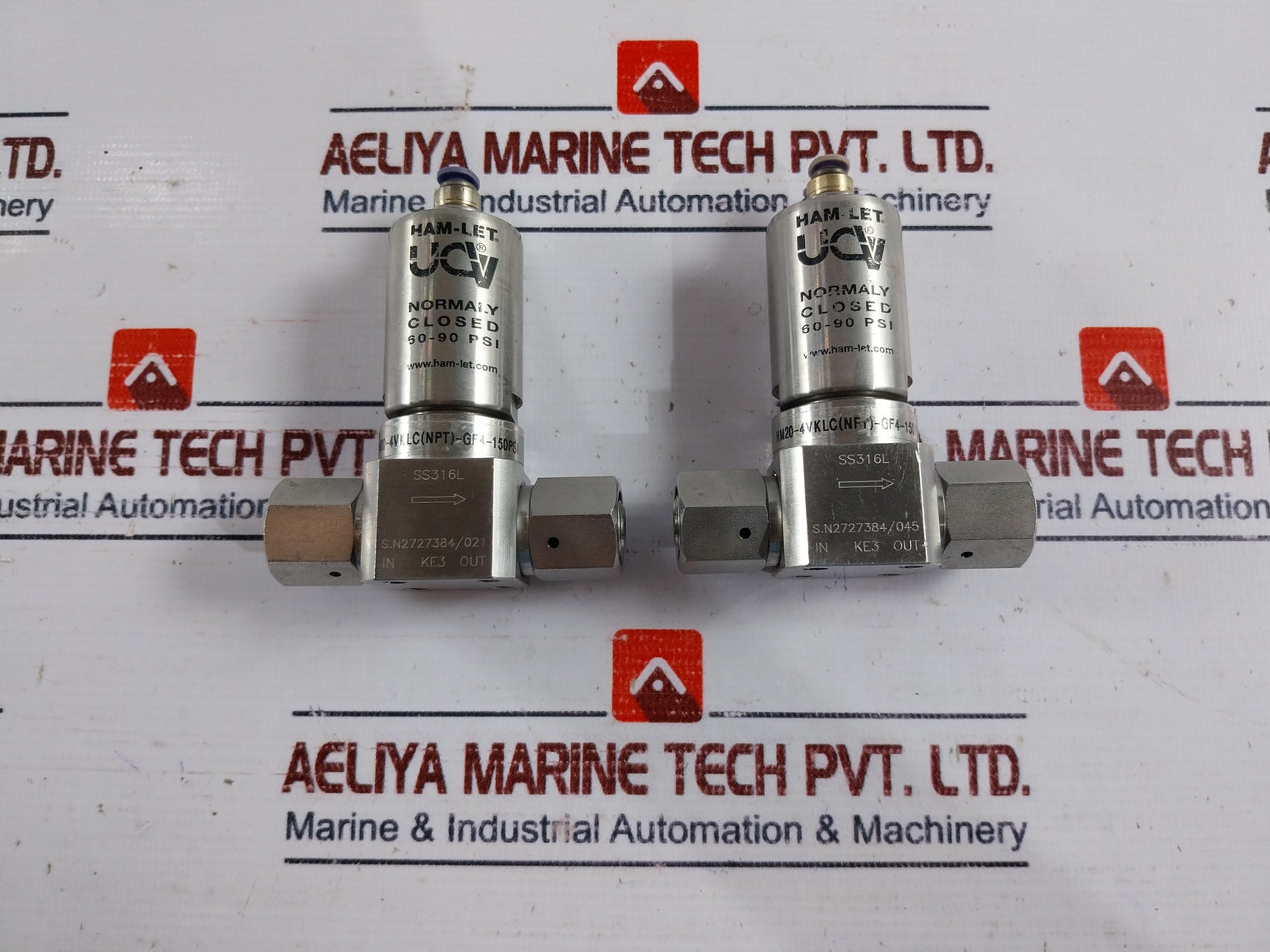 Ham-let Hm20-4Vklc(Npt)-gf4-150Psi Pneumatic Diaphram Valve