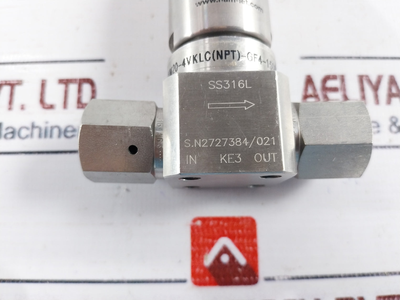 Ham-let Hm20-4Vklc(Npt)-gf4-150Psi Pneumatic Diaphram Valve