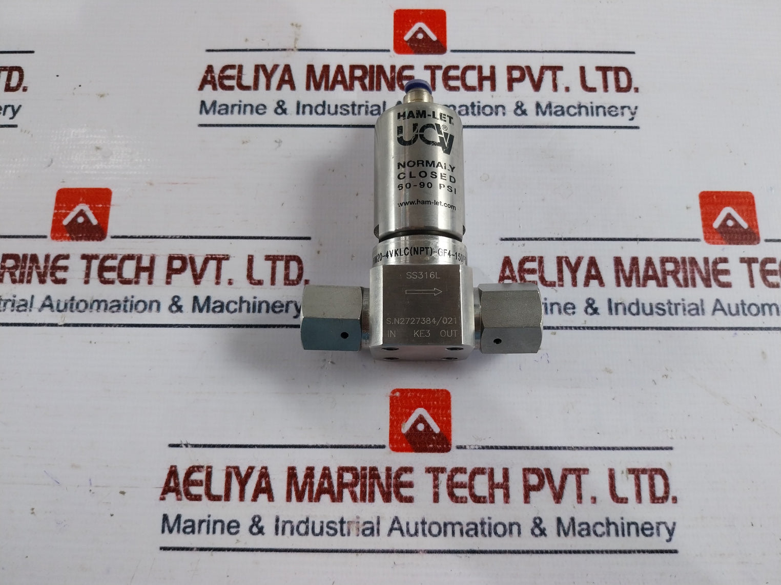 Ham-let Hm20-4Vklc(Npt)-gf4-150Psi Pneumatic Diaphram Valve