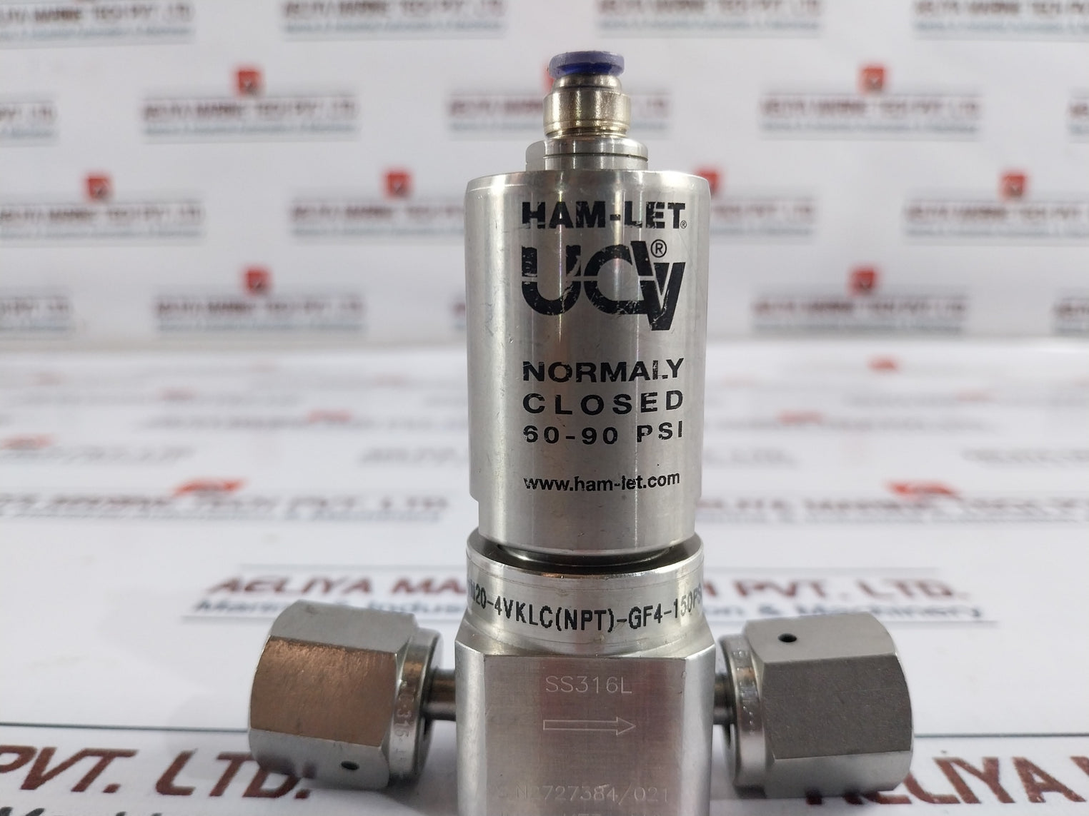 Ham-let Hm20-4Vklc(Npt)-gf4-150Psi Pneumatic Diaphram Valve